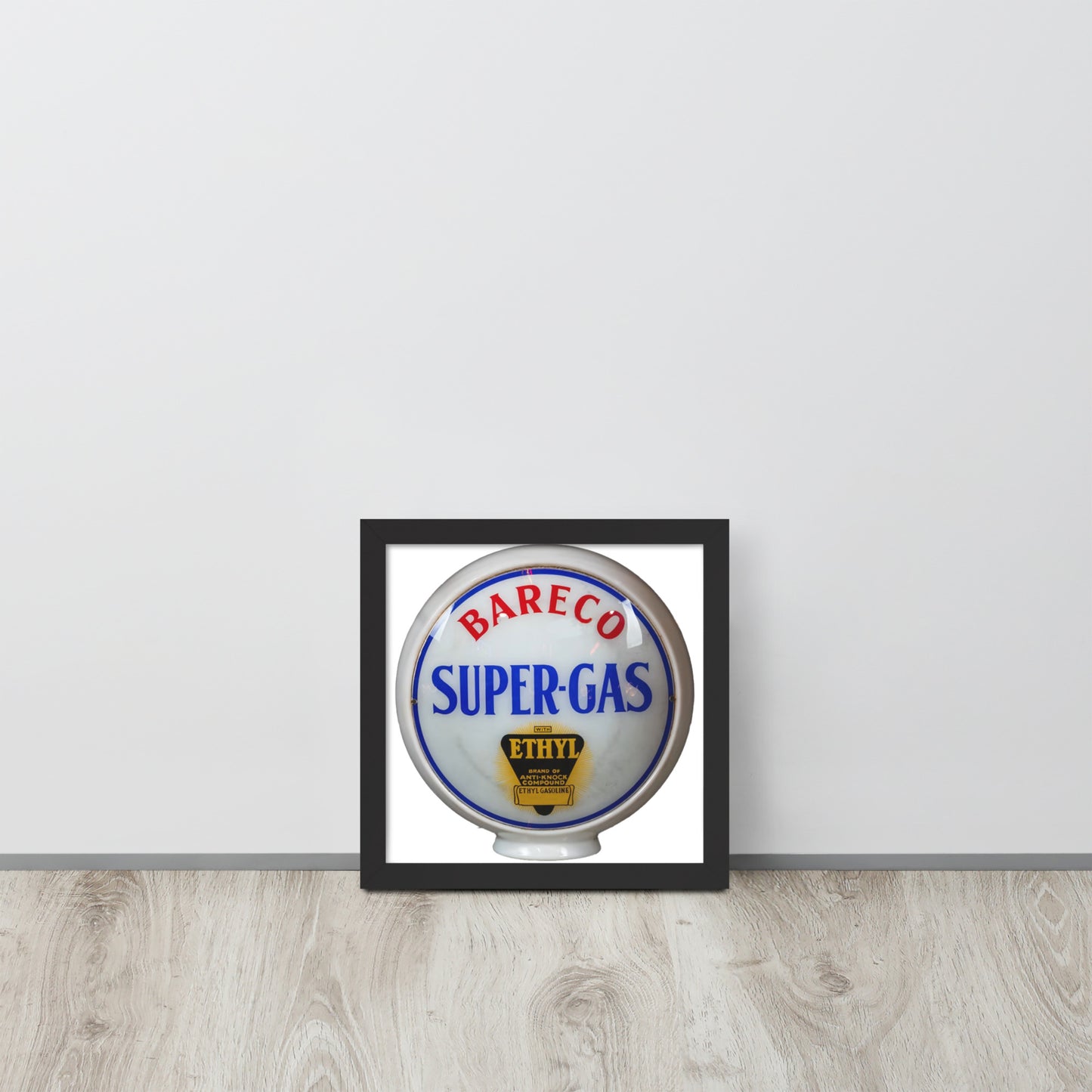 Retro Super Gas Globe Style Framed poster