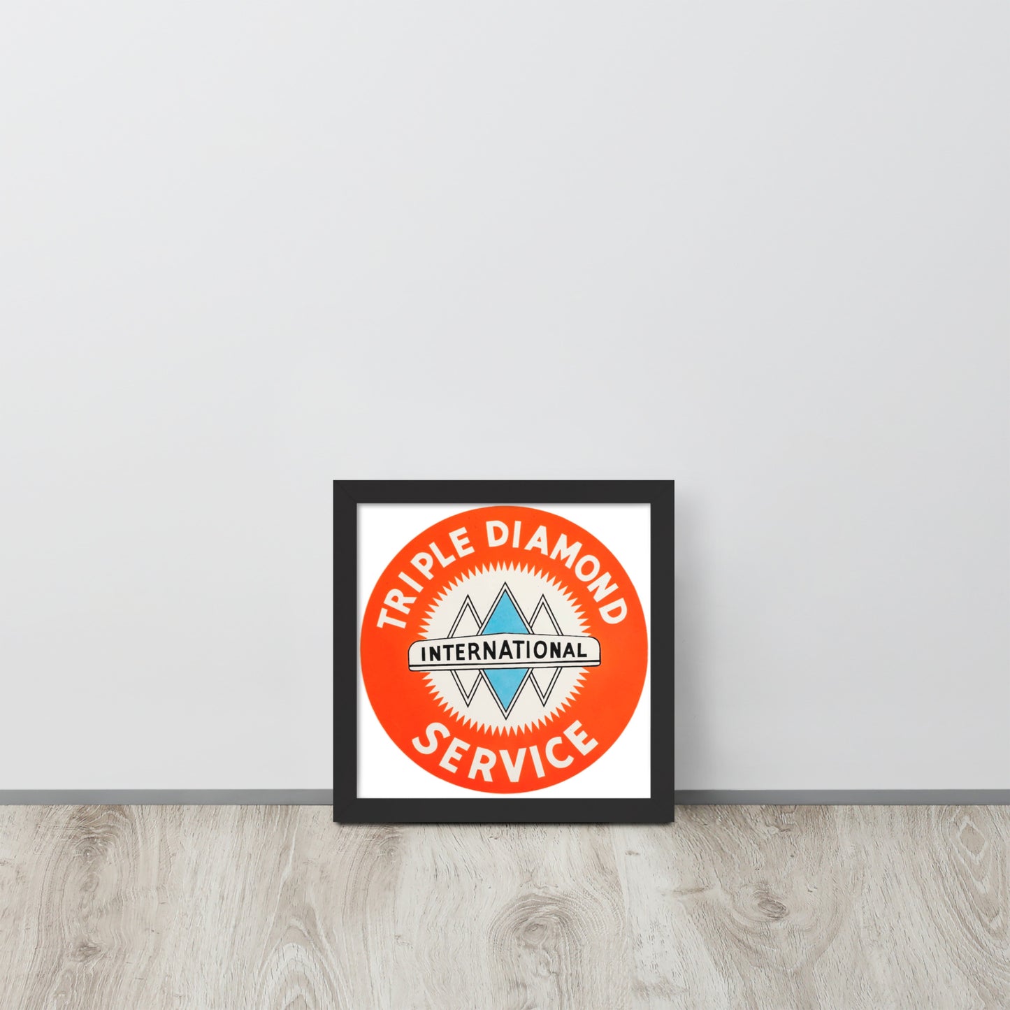 Triple Diamond Service Tin Style Framed poster