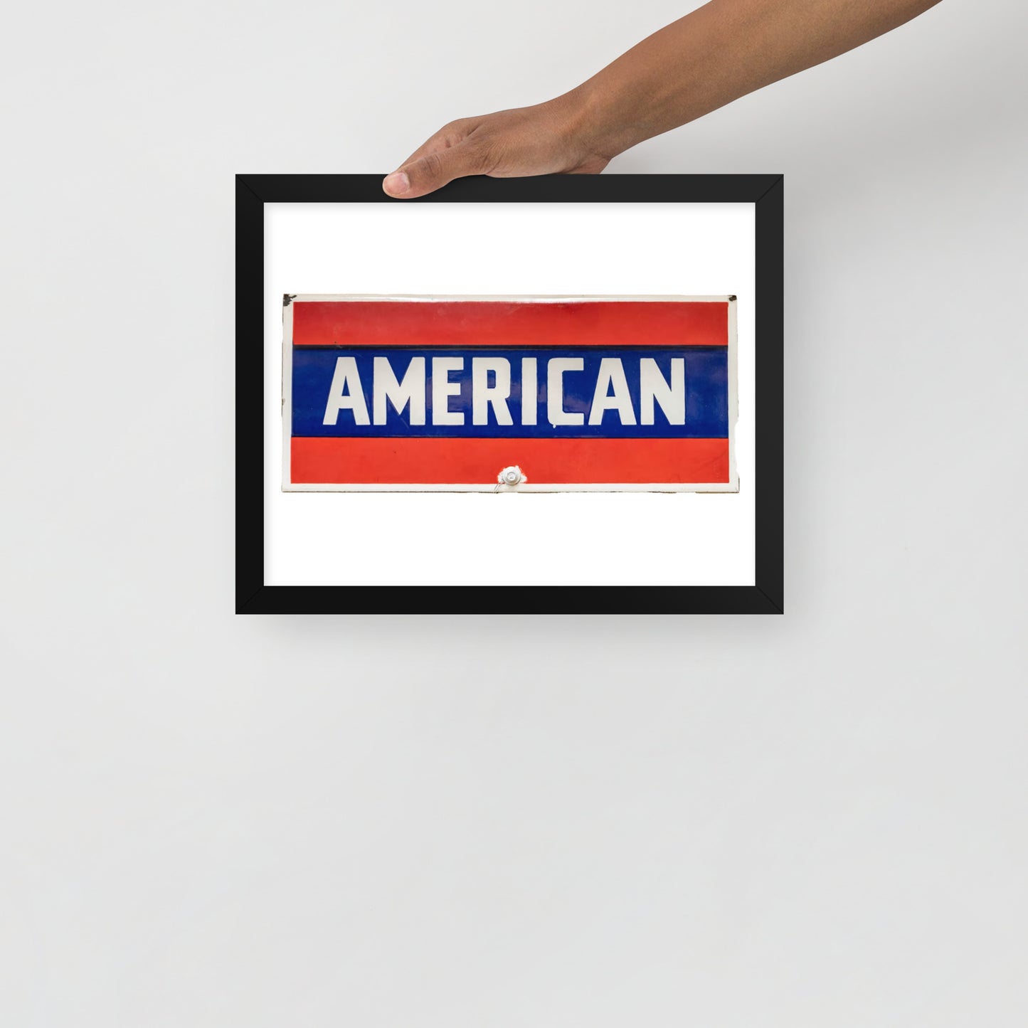 American Sign Porcelain Vintage Style Framed poster