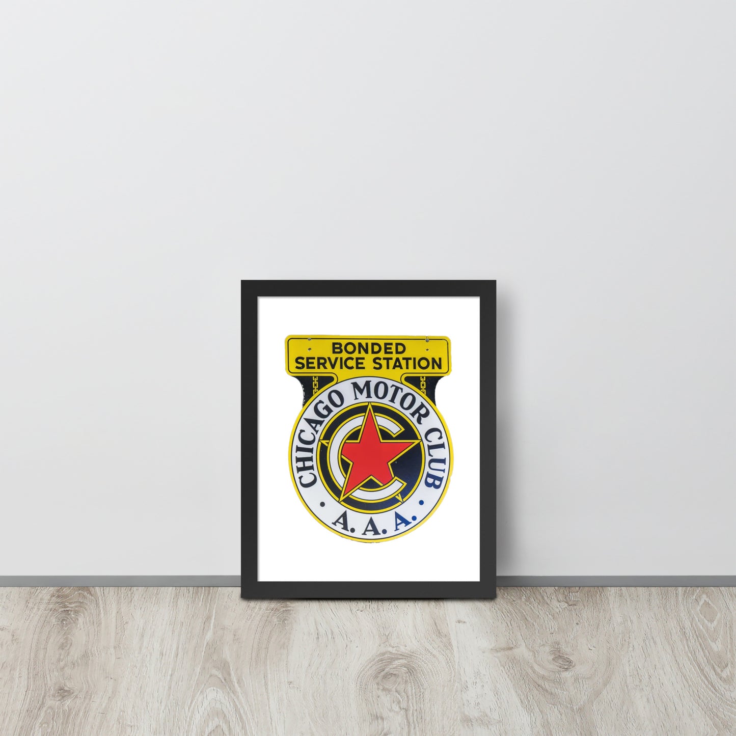 Chicago Motor Club Tin Style Framed poster