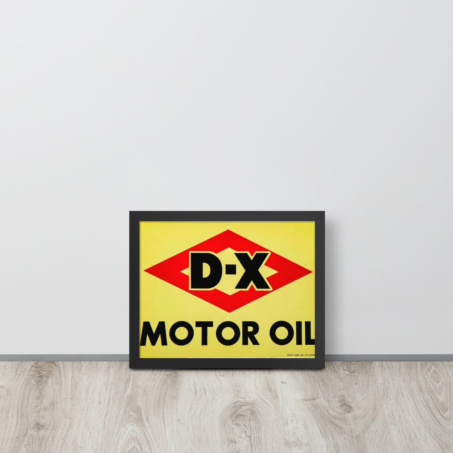 DX Oil Vintage Sign Style Framed poster