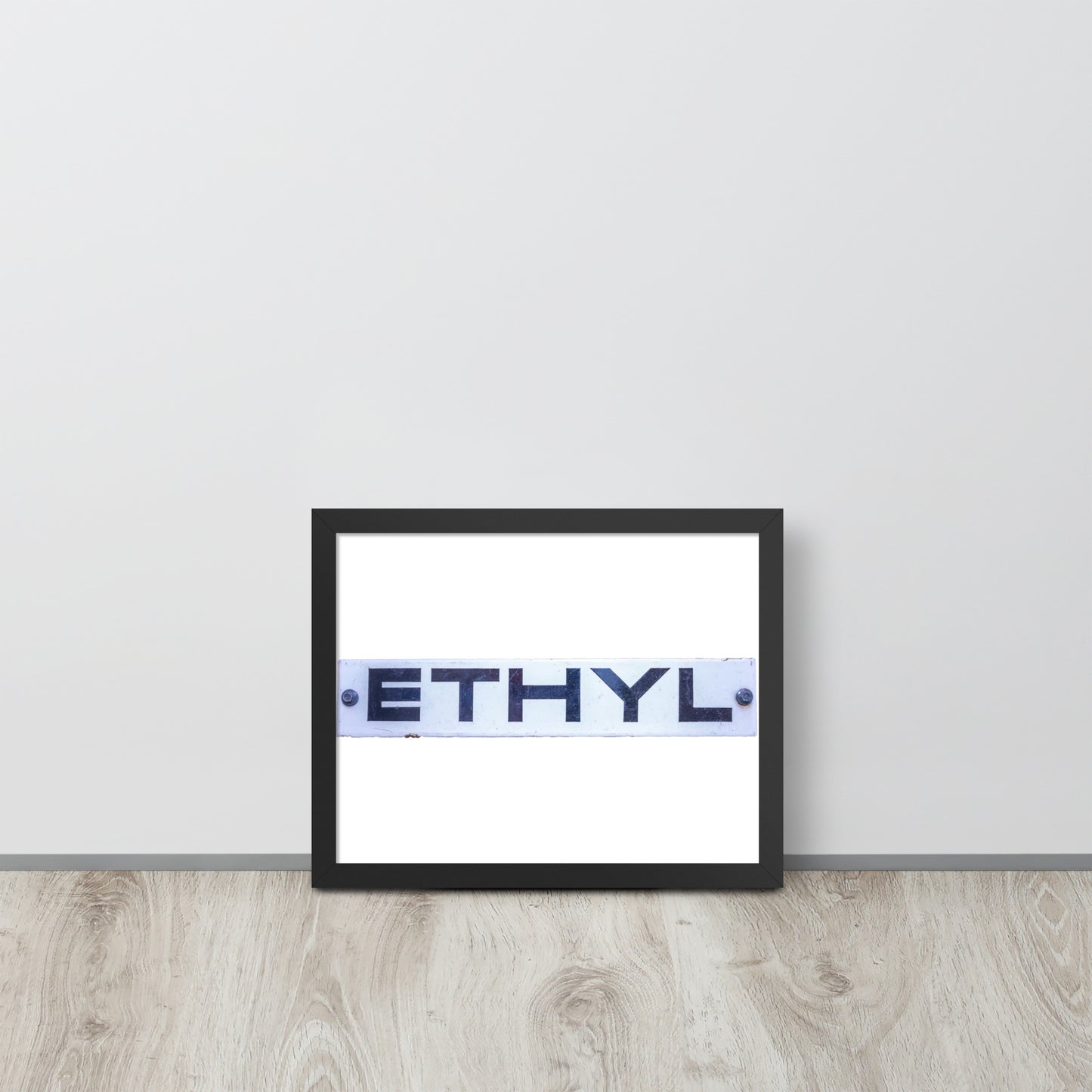 Vintage Ethyl Gas Sign Framed poster