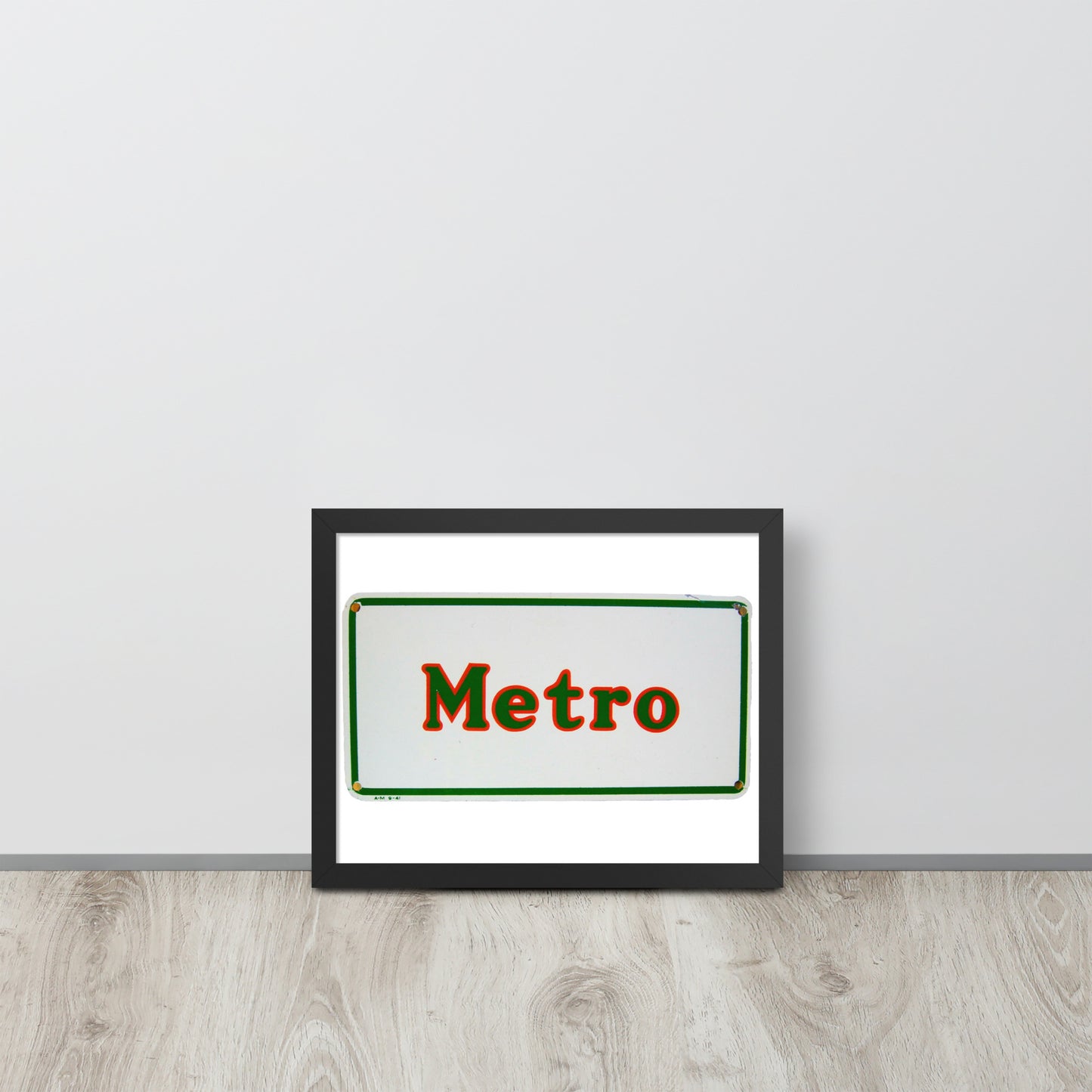 Retro Metro Tin Style Framed poster