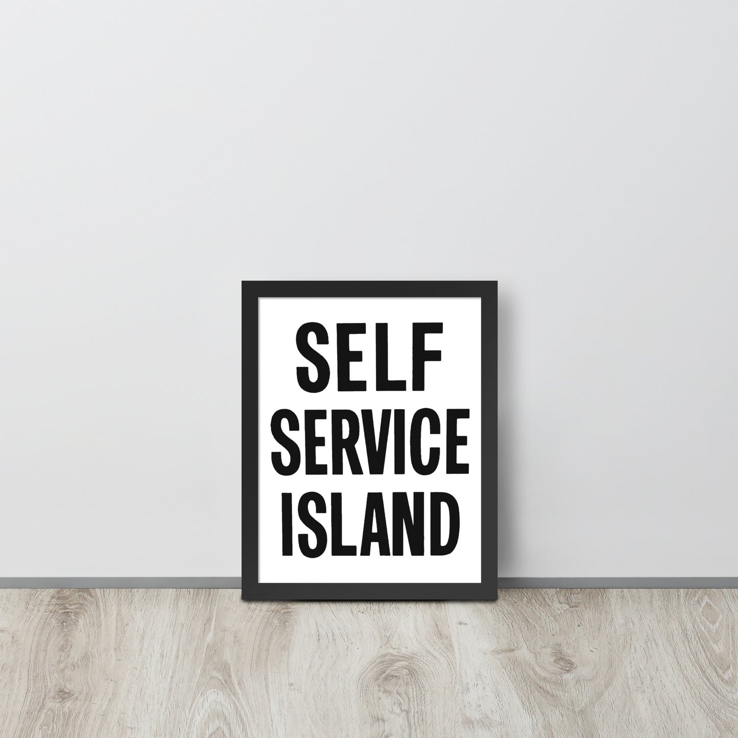 Self Service Island Design Framed poster