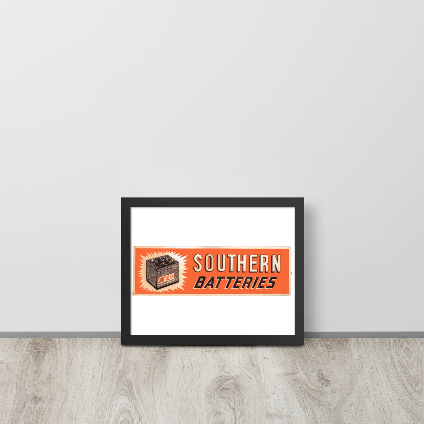 Vintage Porcelain Southern Batteries Framed poster