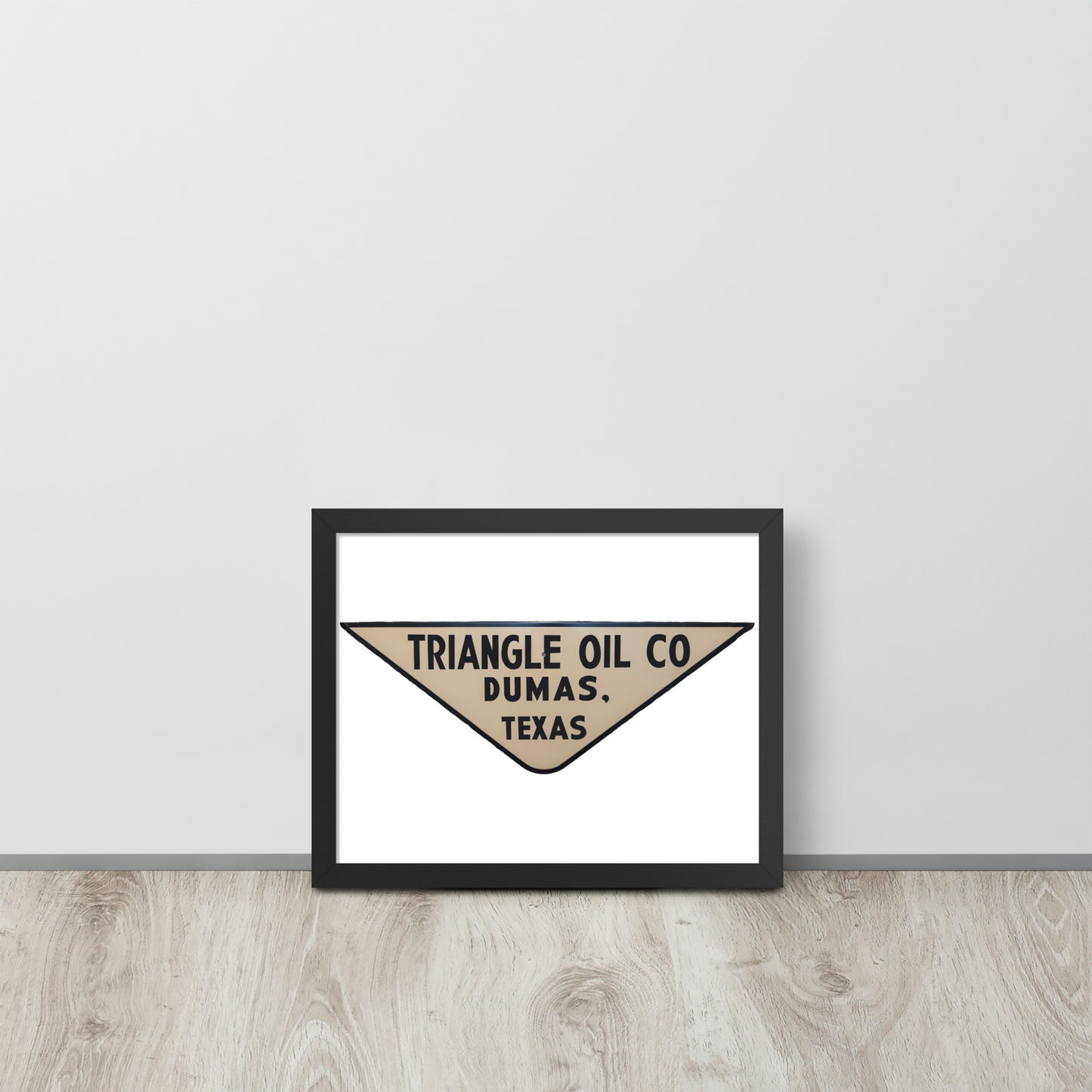 Retro Triangle Oil Company Tin Style Framed poster