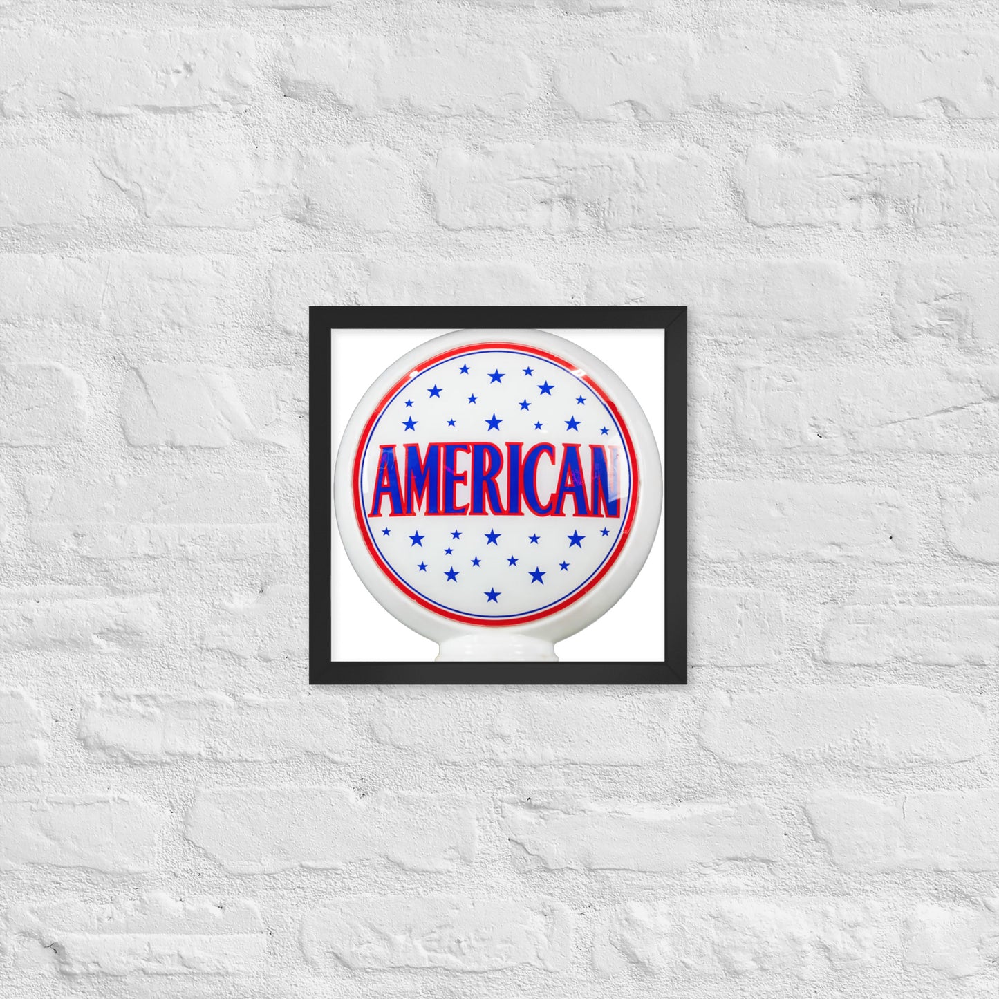 American Gas Globe Style Framed poster