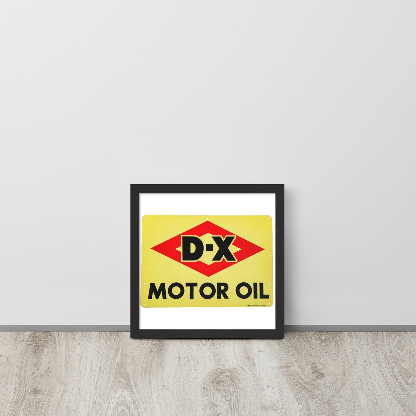 DX Oil Vintage Sign Style Framed poster