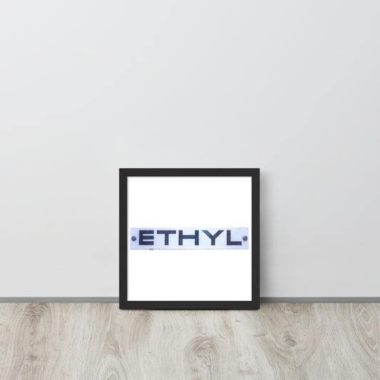 Vintage Ethyl Gas Sign Framed poster