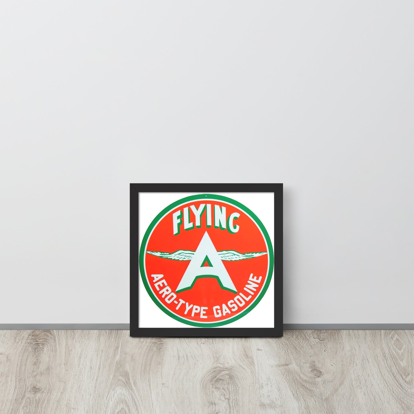 Vintage Flying A Porcelain Style Design Framed poster