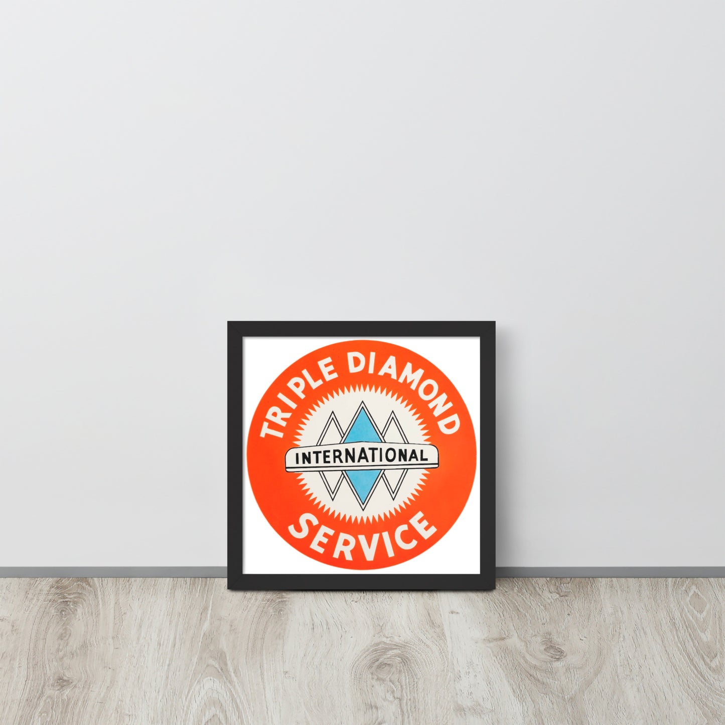 Triple Diamond Service Tin Style Framed poster