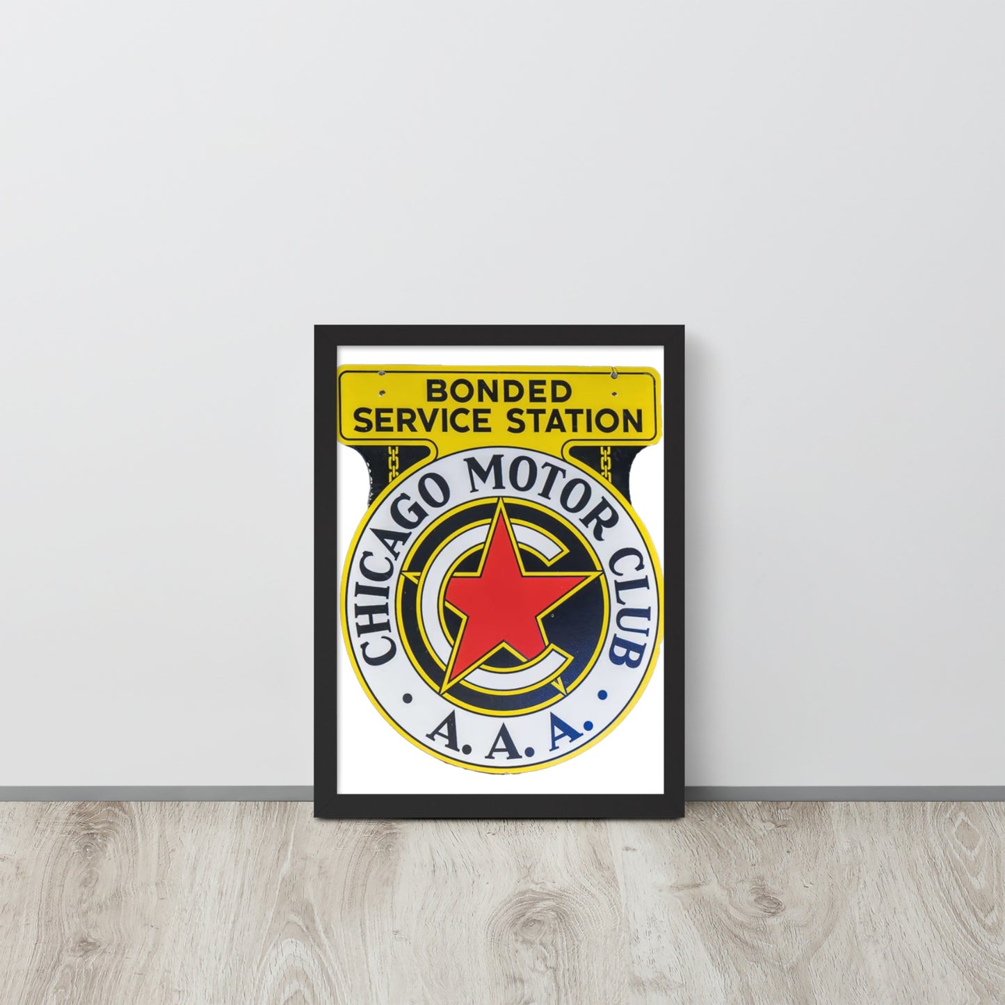 Chicago Motor Club Tin Style Framed poster