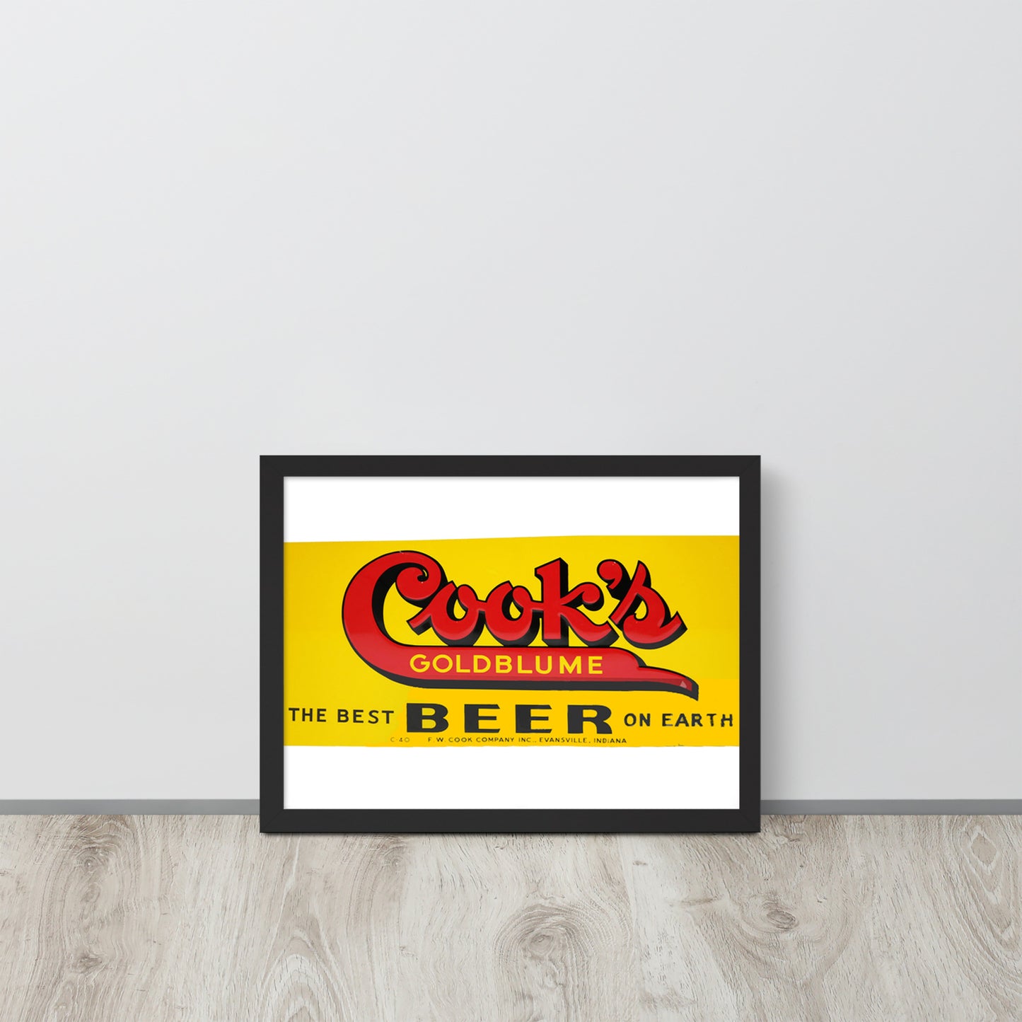 Cooks Beer Vintage Tin Style Framed poster