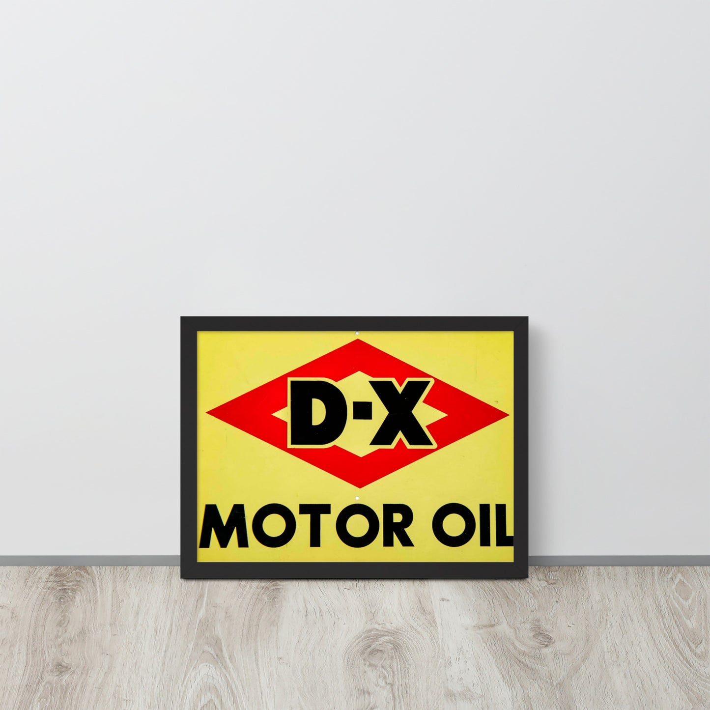 DX Oil Vintage Sign Style Framed poster