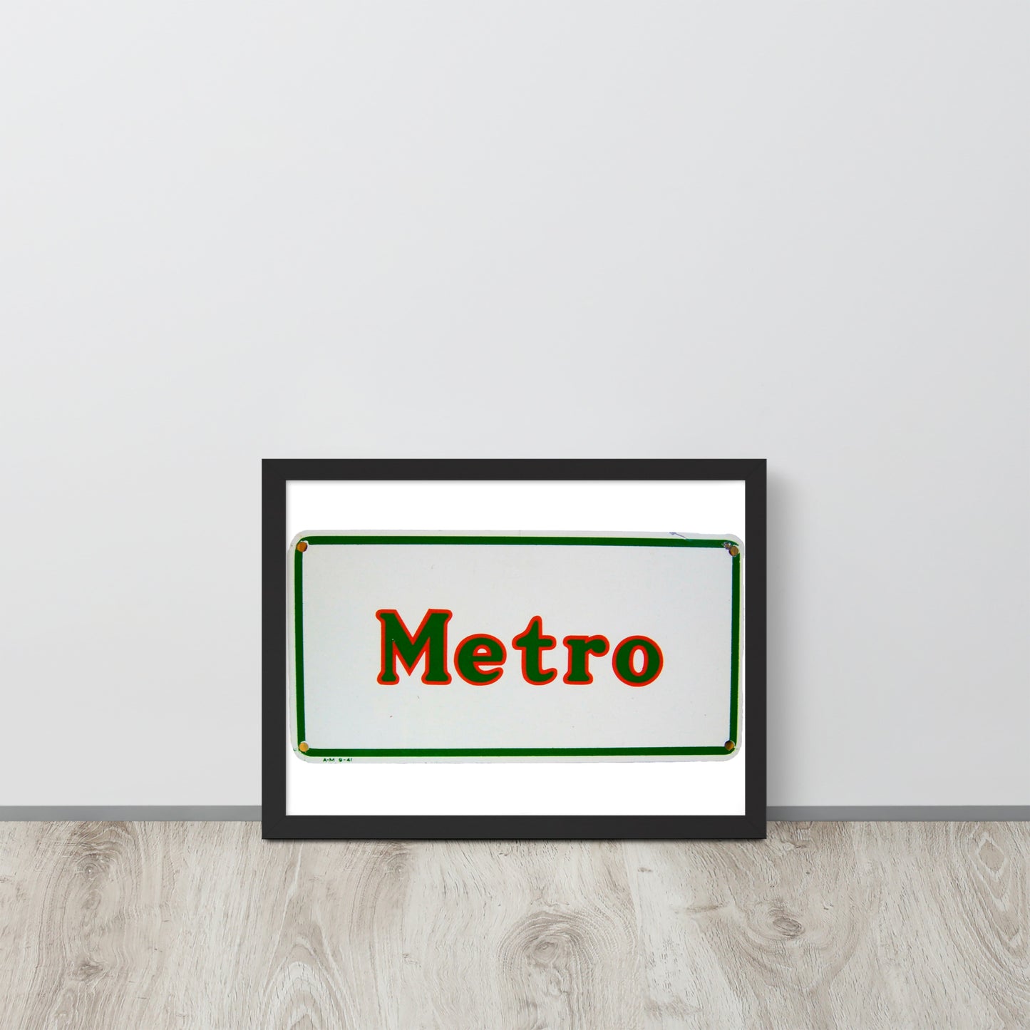 Retro Metro Tin Style Framed poster