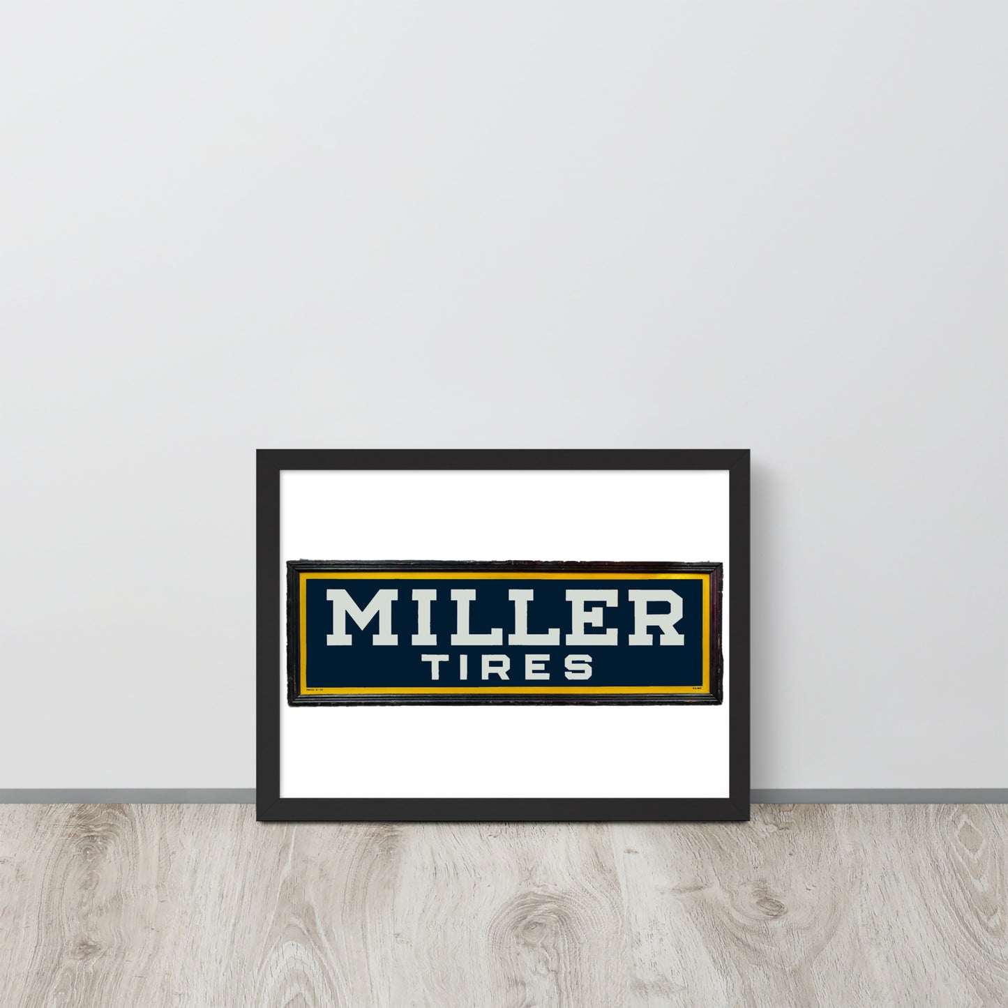 Vintage Miller Tire Sign Framed poster