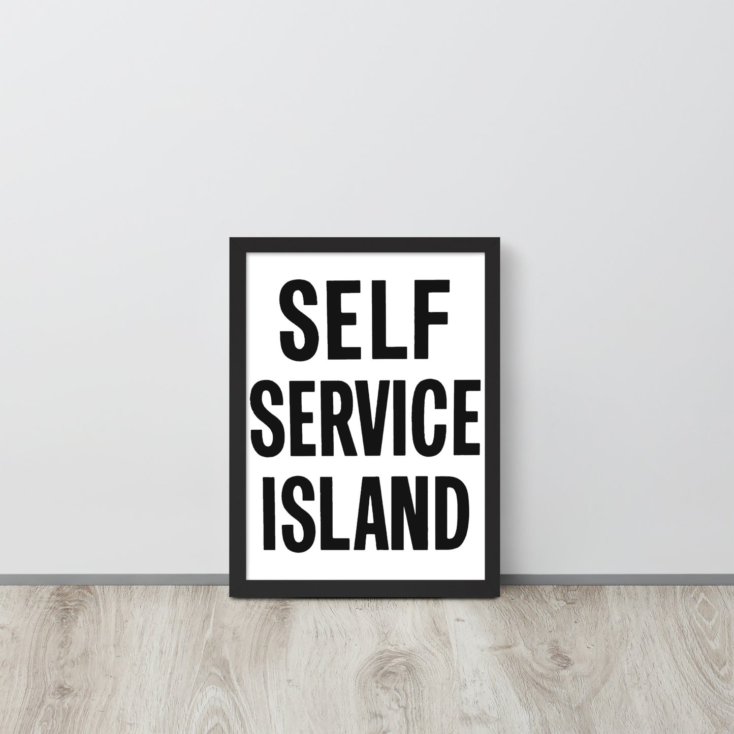 Self Service Island Design Framed poster