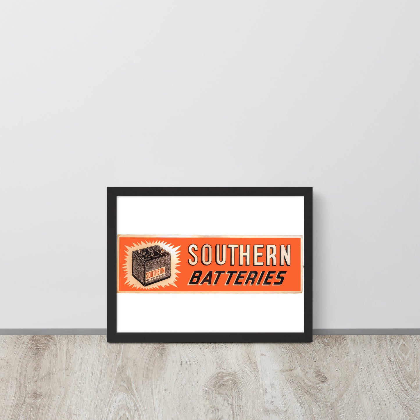 Vintage Porcelain Southern Batteries Framed poster