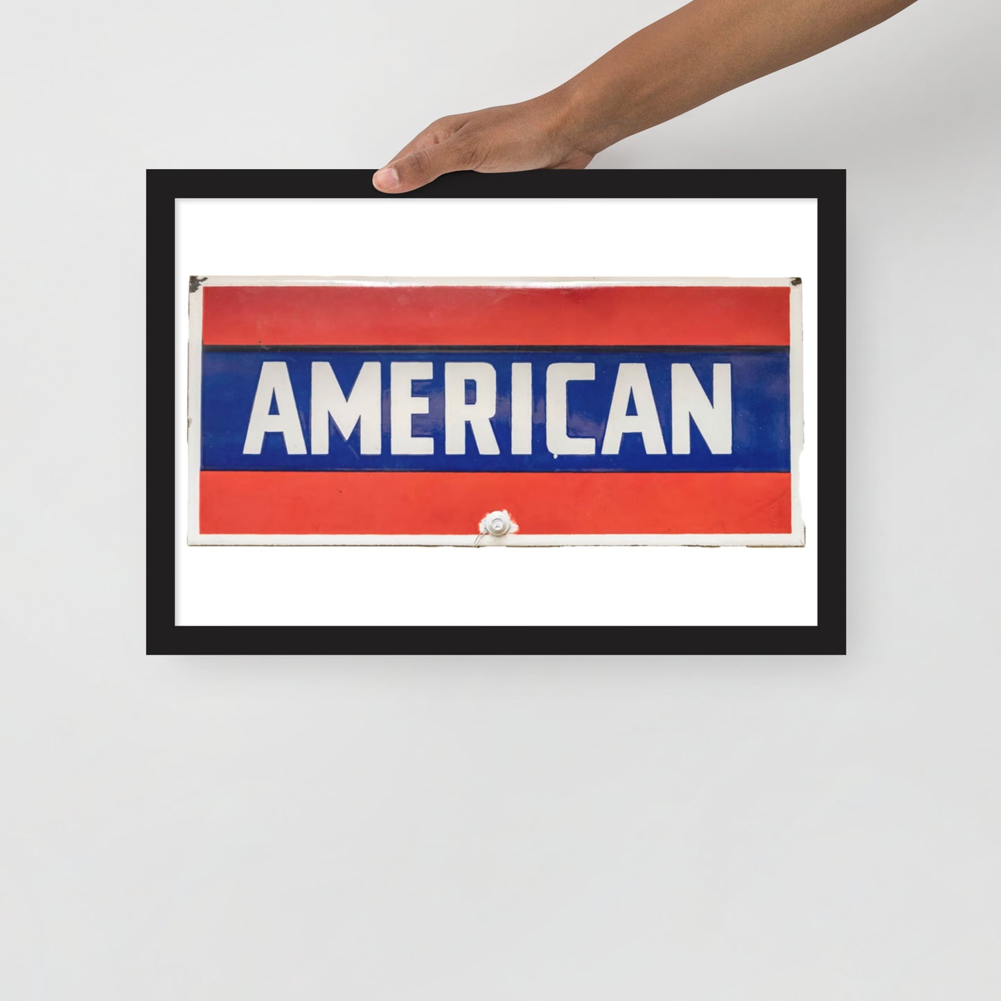 American Sign Porcelain Vintage Style Framed poster