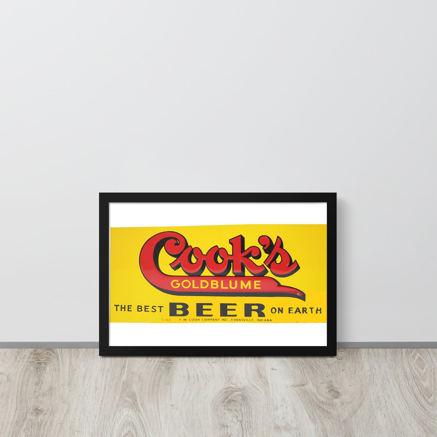 Cooks Beer Vintage Tin Style Framed poster