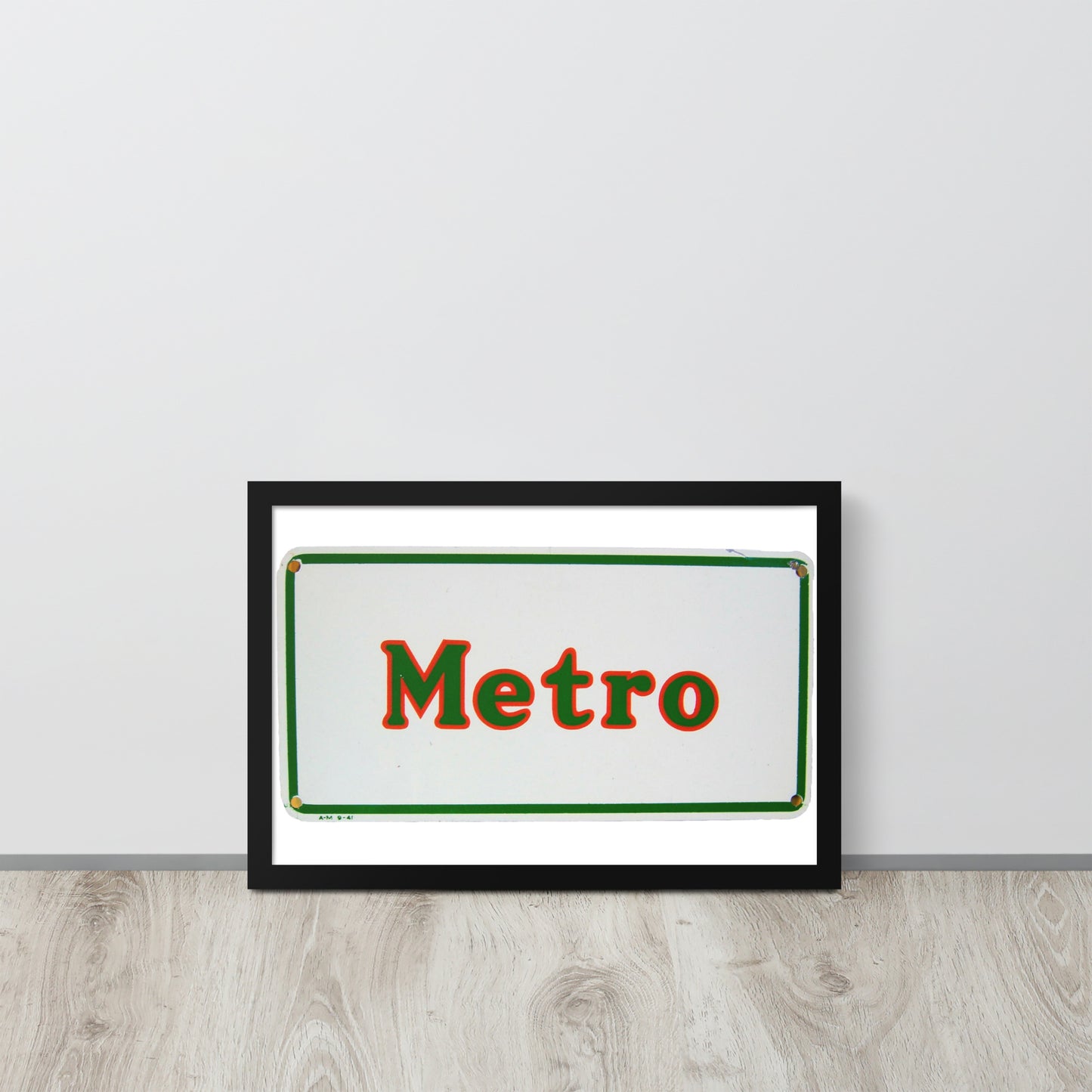 Retro Metro Tin Style Framed poster