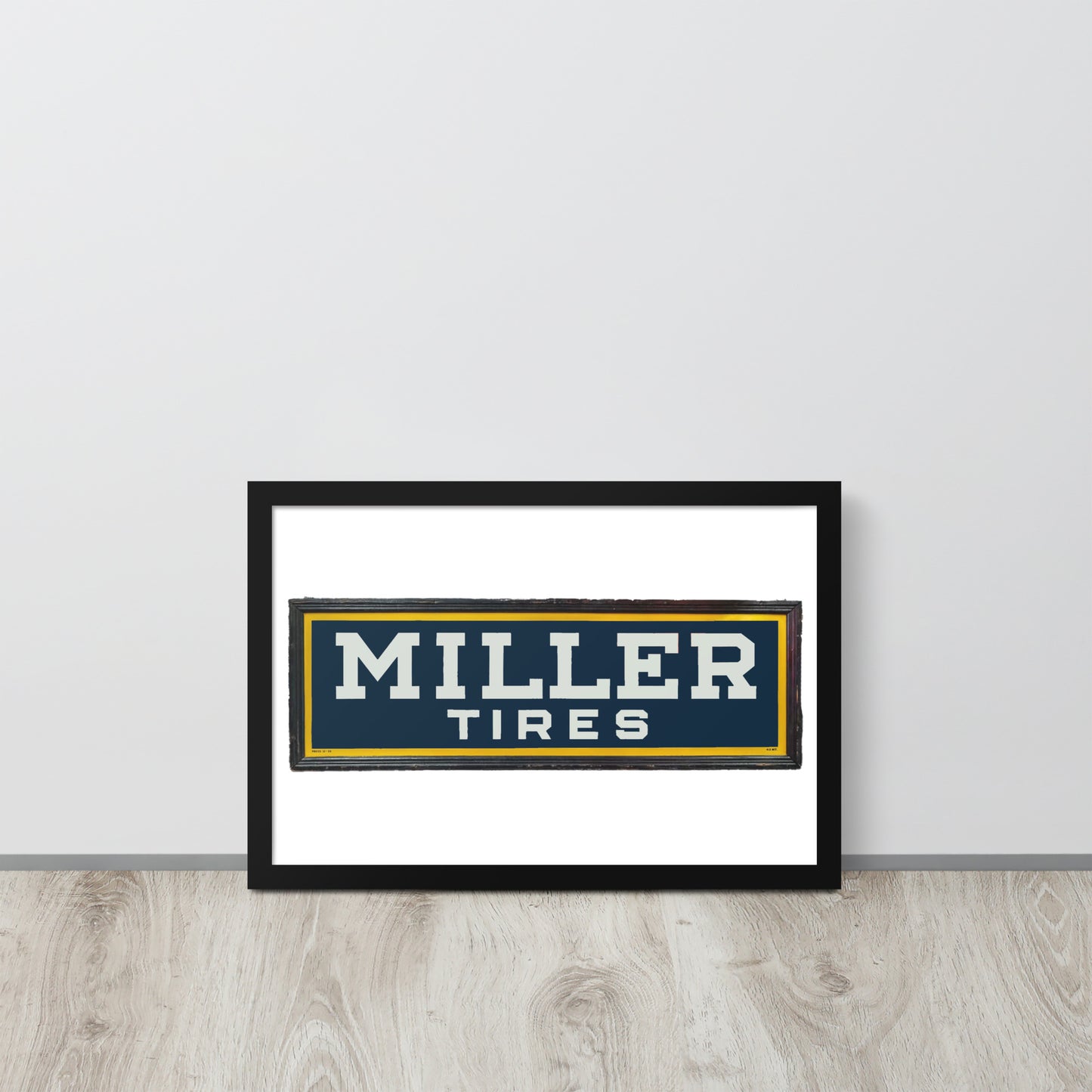 Vintage Miller Tire Sign Framed poster