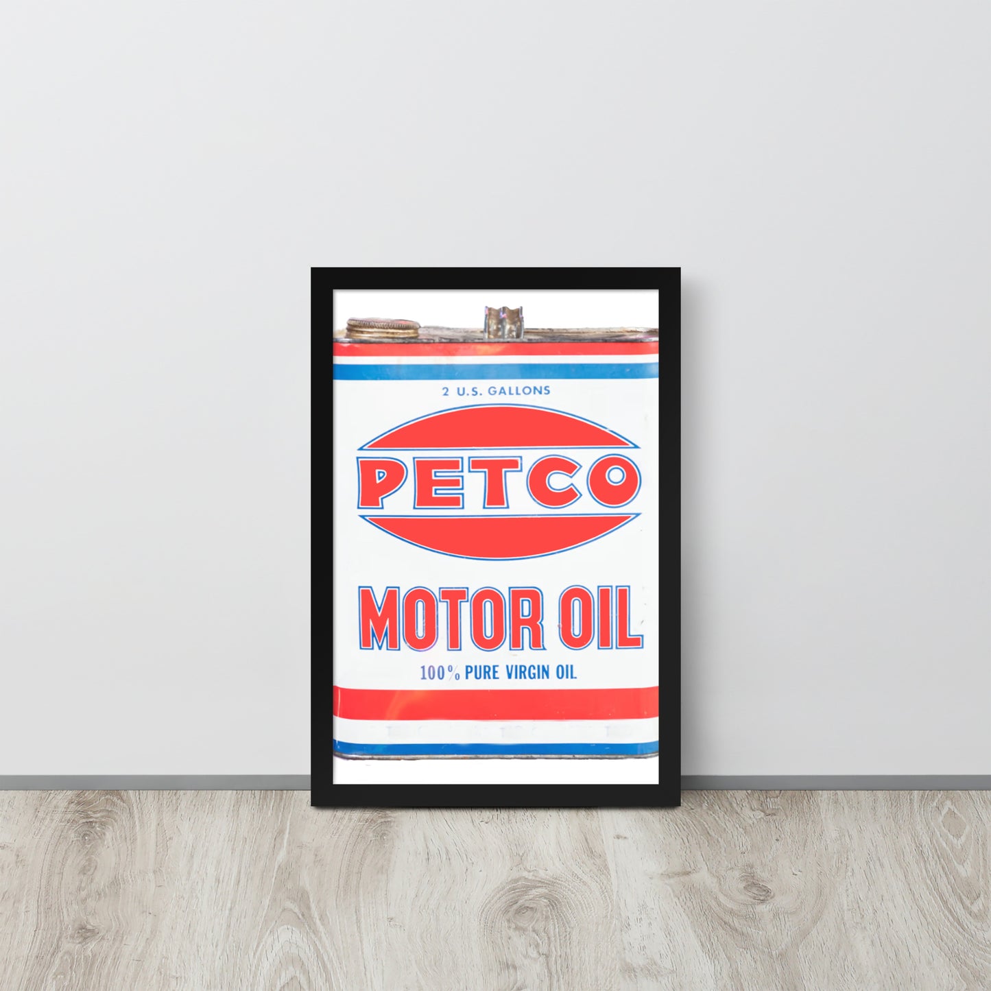 Vintage Petco Oil Can Framed poster