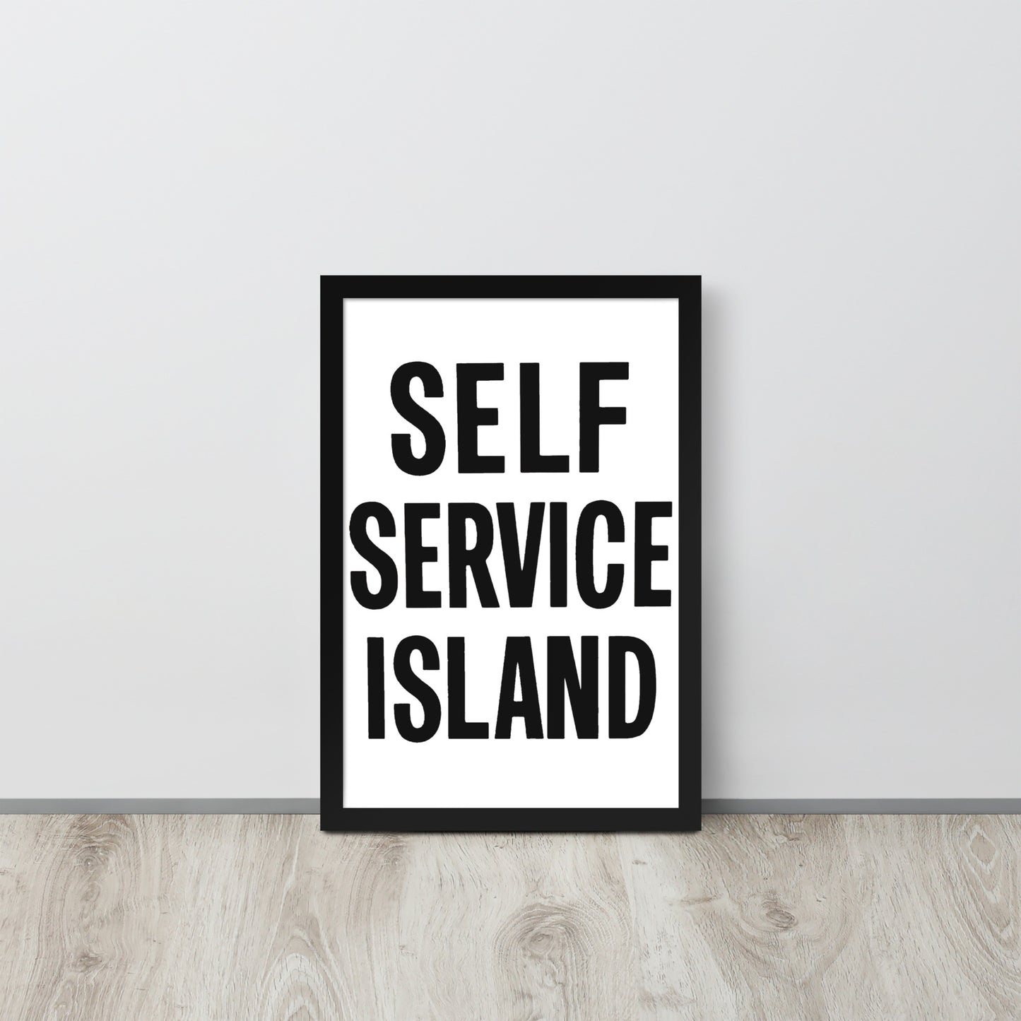 Self Service Island Design Framed poster