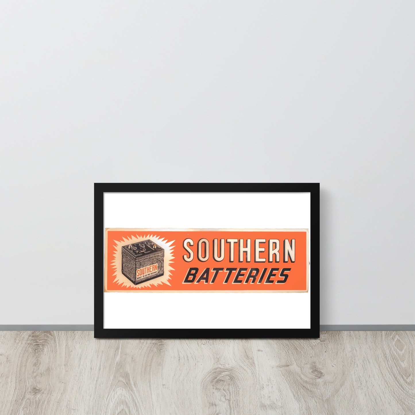 Vintage Porcelain Southern Batteries Framed poster