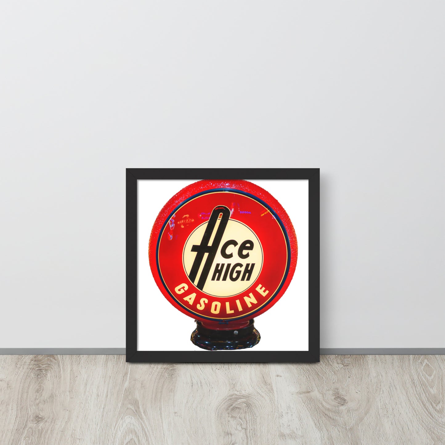 Ace High Gas Globe Style Framed poster