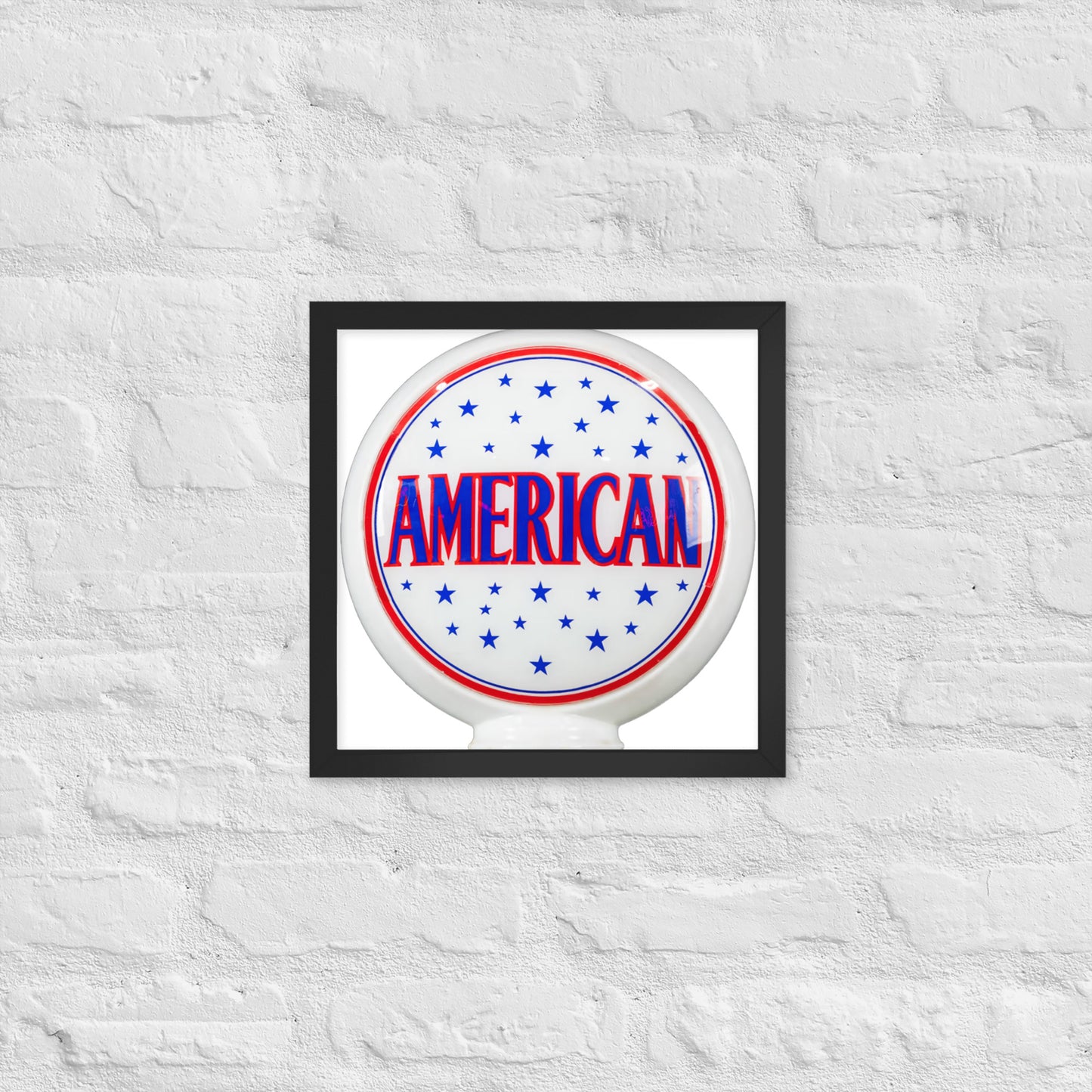 American Gas Globe Style Framed poster