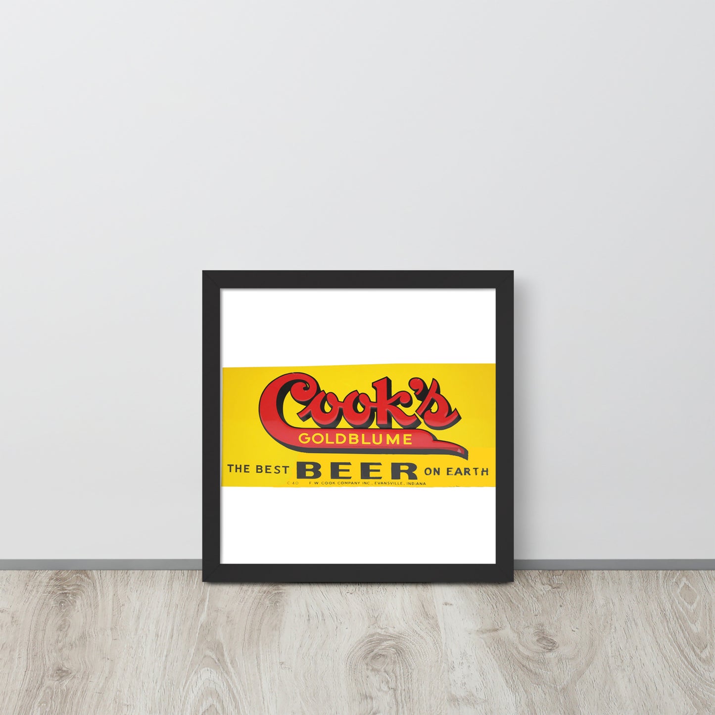 Cooks Beer Vintage Tin Style Framed poster