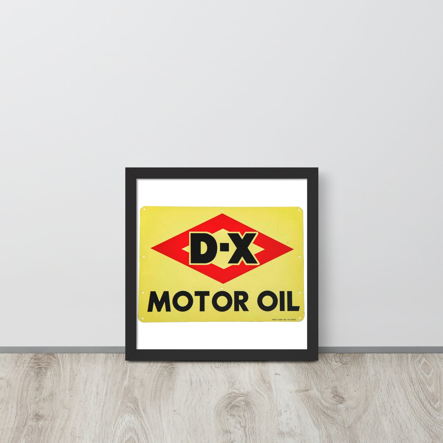 DX Oil Vintage Sign Style Framed poster