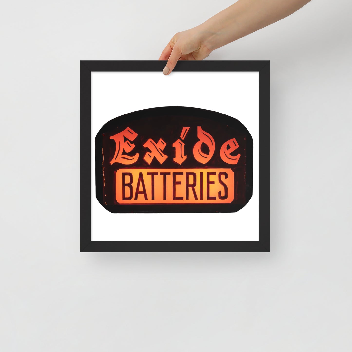 Vintage Battery Sign Framed poster