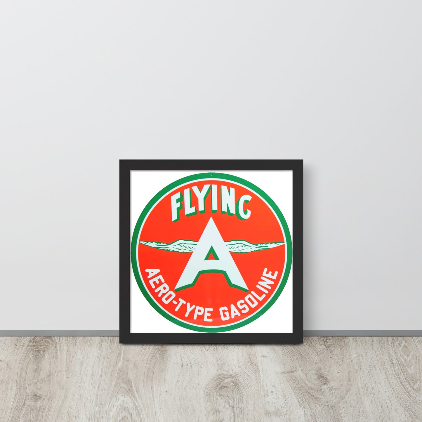 Vintage Flying A Porcelain Style Design Framed poster