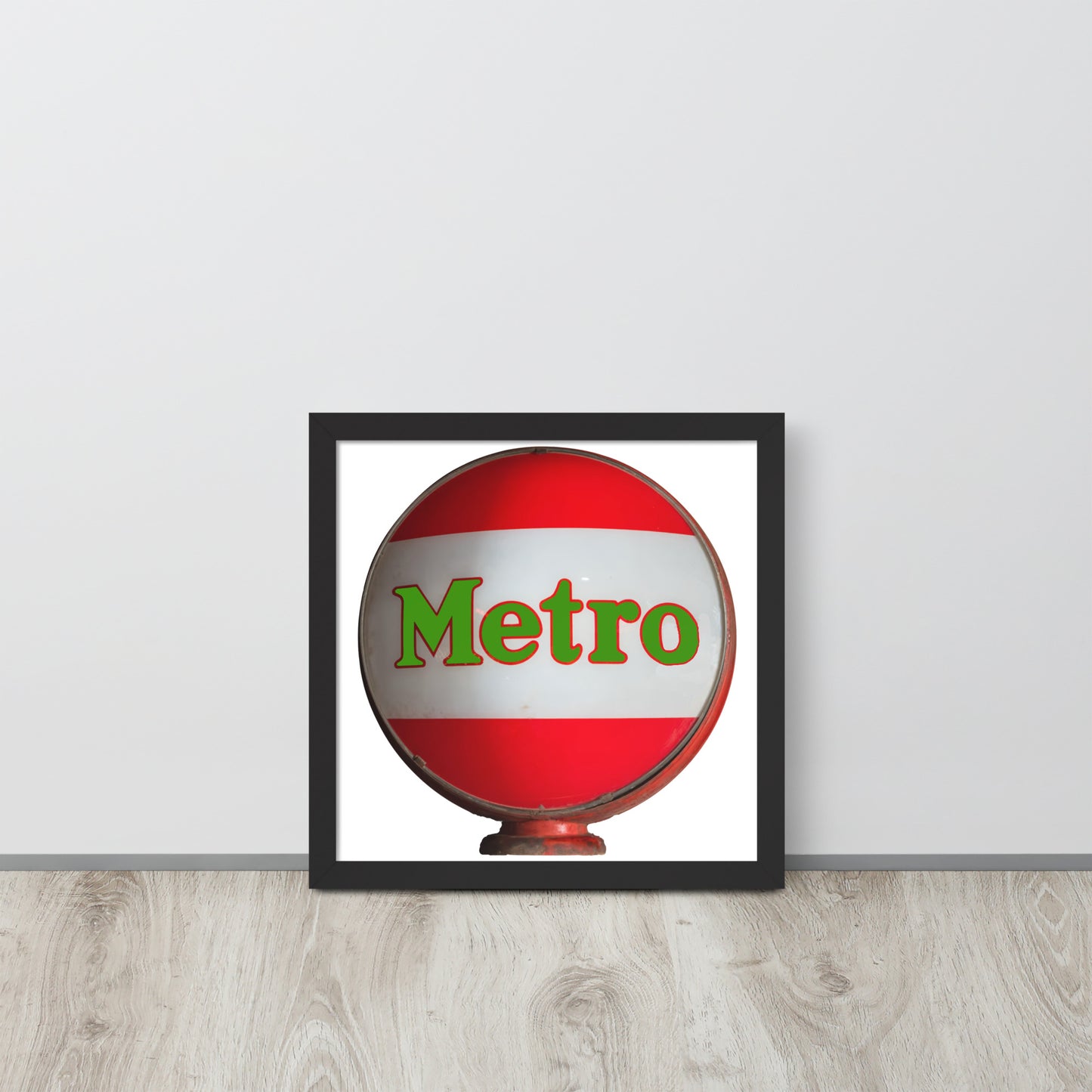 Retro Metro Globe Style Framed poster