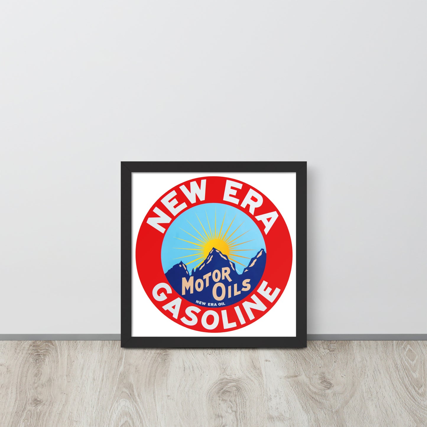 Retro Gas Sign New Era Framed poster