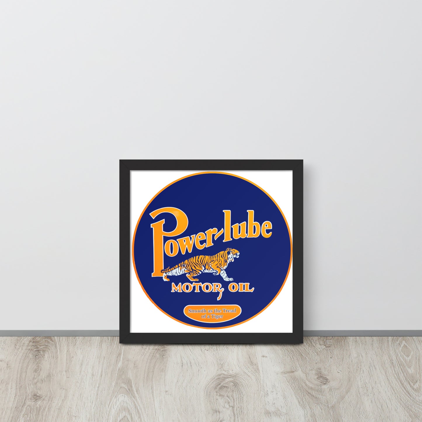 Retro Oil Sign PowerLube Framed poster