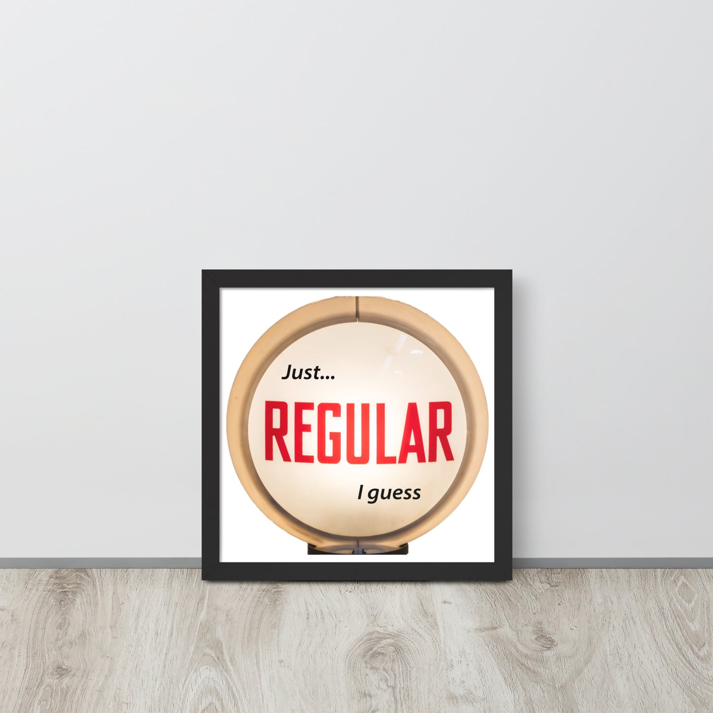 Retro Gas Globe Style Regular Framed poster