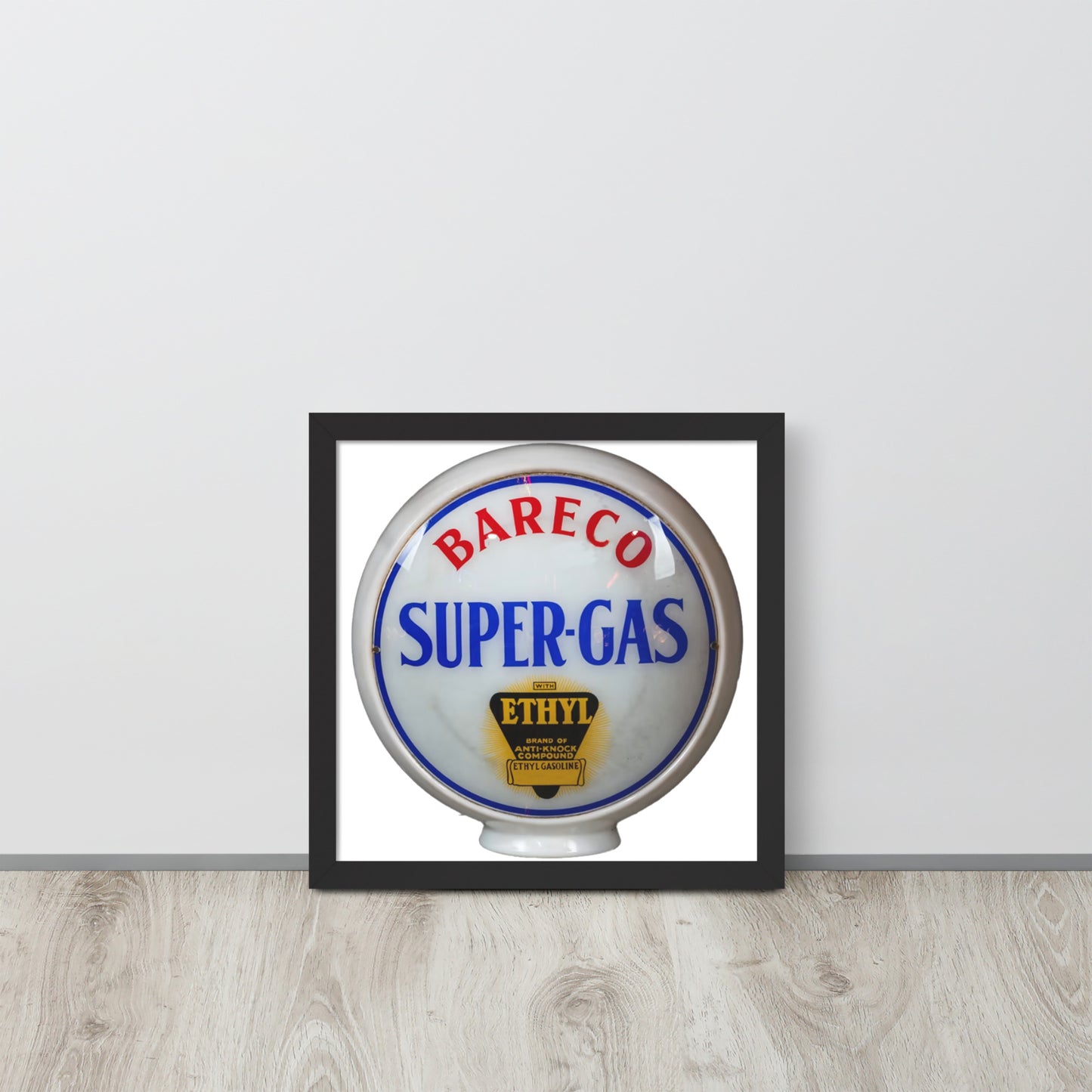 Retro Super Gas Globe Style Framed poster