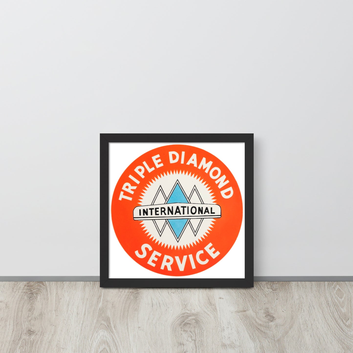 Triple Diamond Service Tin Style Framed poster