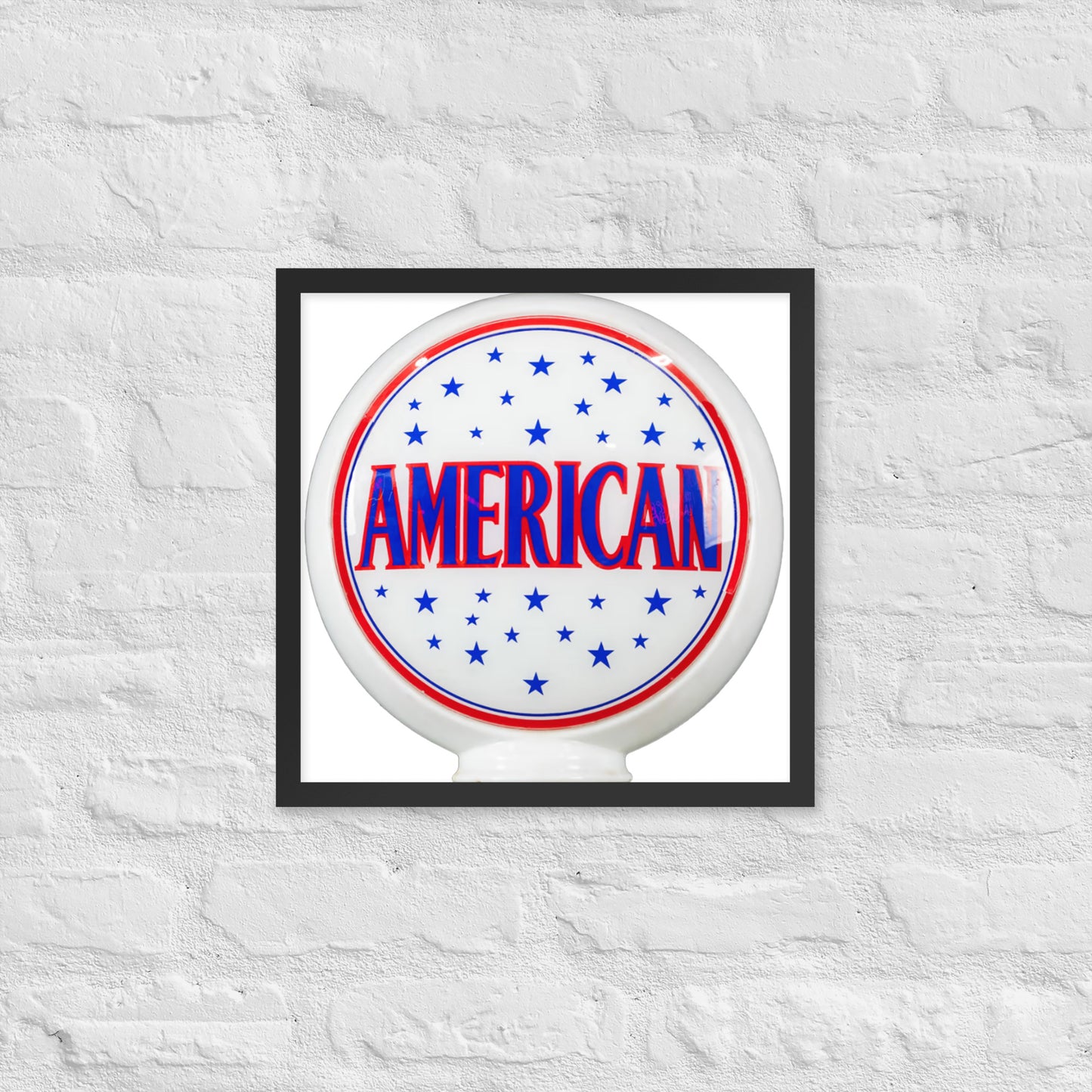 American Gas Globe Style Framed poster