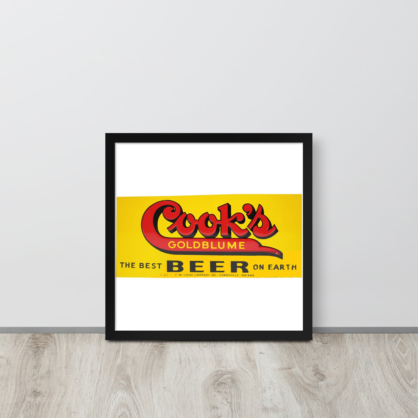 Cooks Beer Vintage Tin Style Framed poster