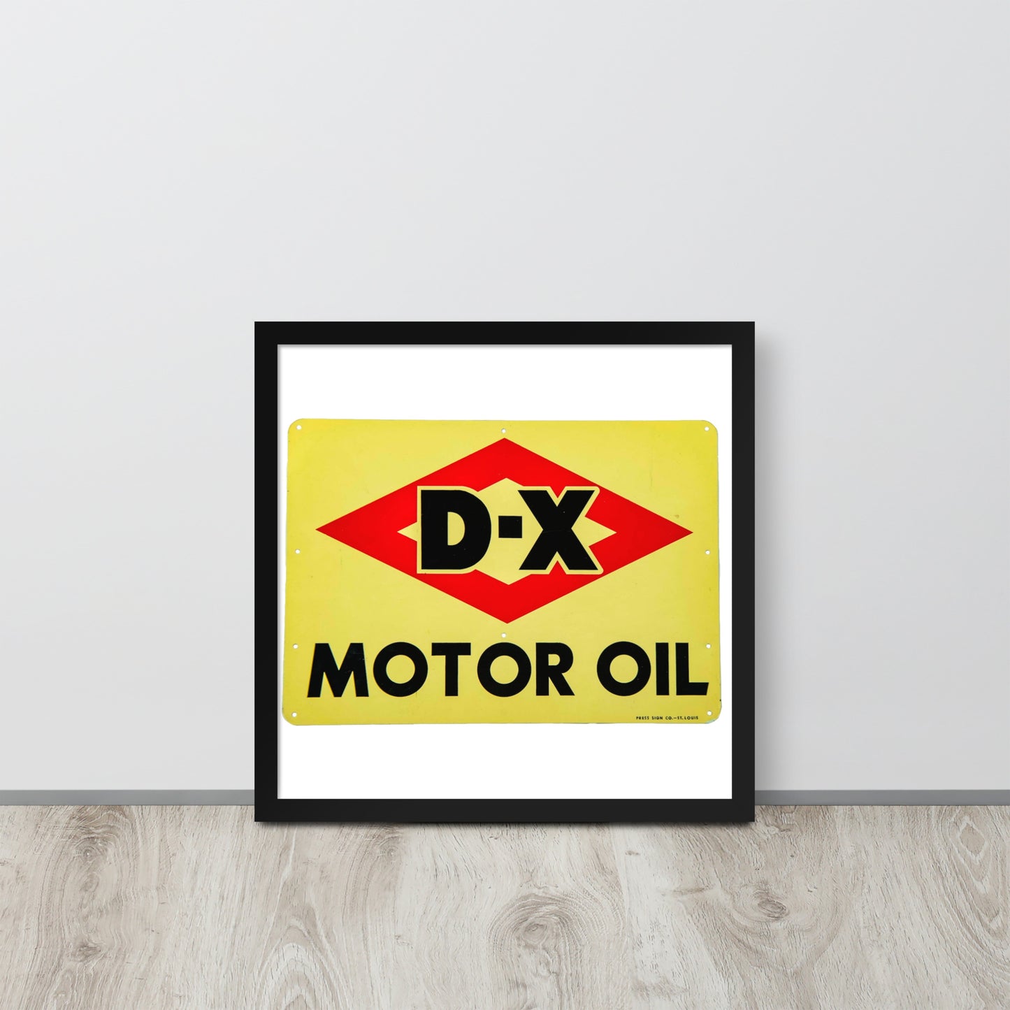 DX Oil Vintage Sign Style Framed poster