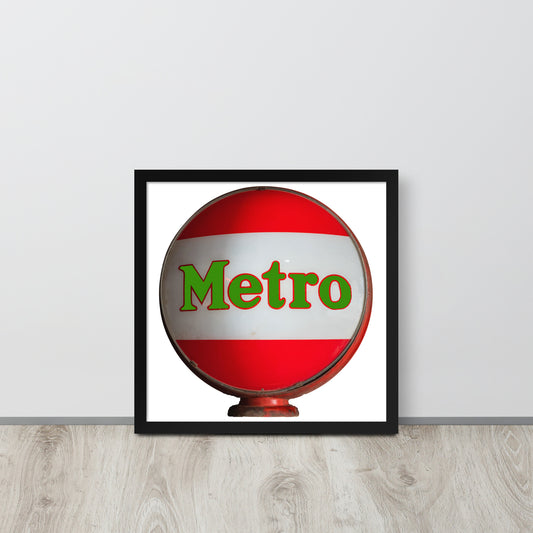 Retro Metro Globe Style Framed poster