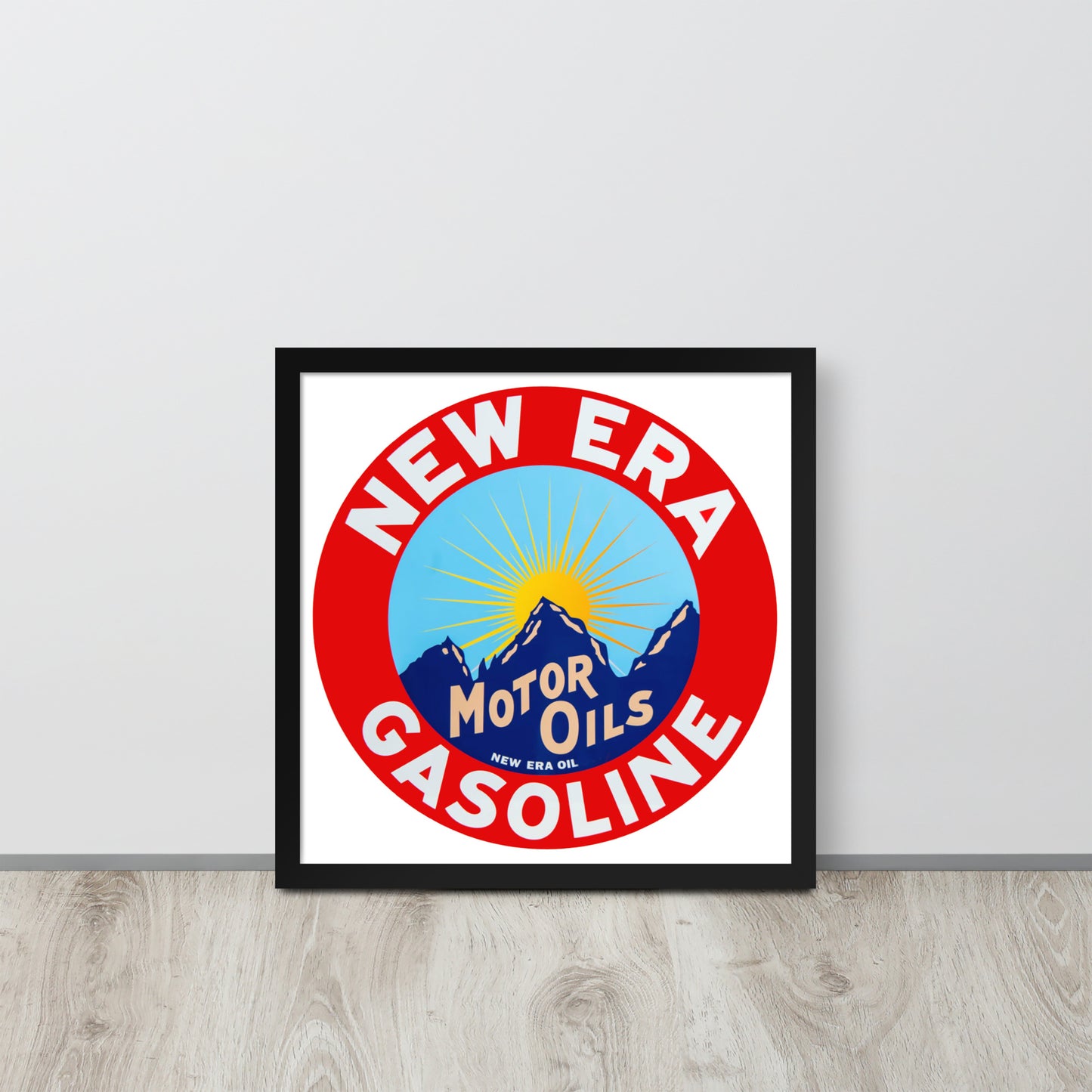 Retro Gas Sign New Era Framed poster