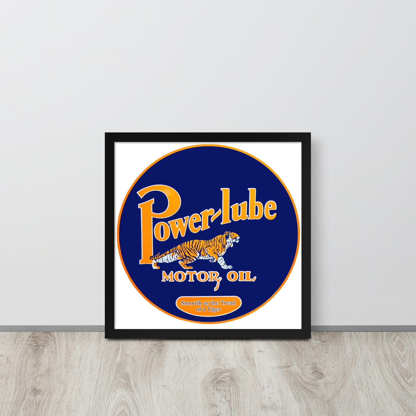 Retro Oil Sign PowerLube Framed poster