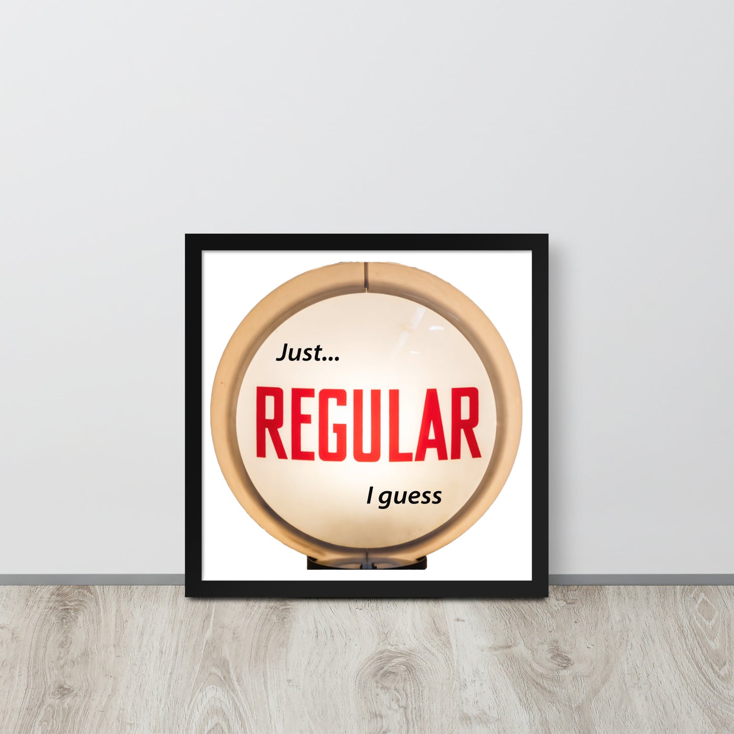 Retro Gas Globe Style Regular Framed poster