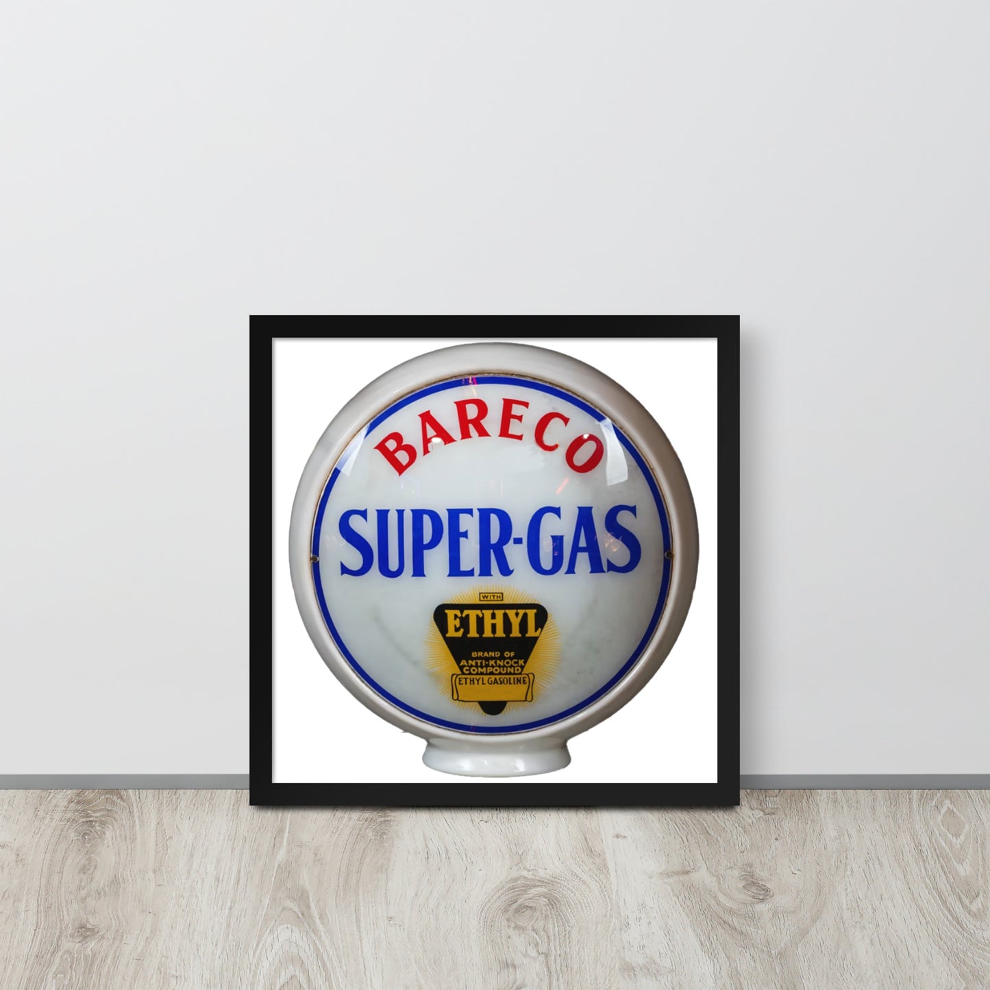 Retro Super Gas Globe Style Framed poster