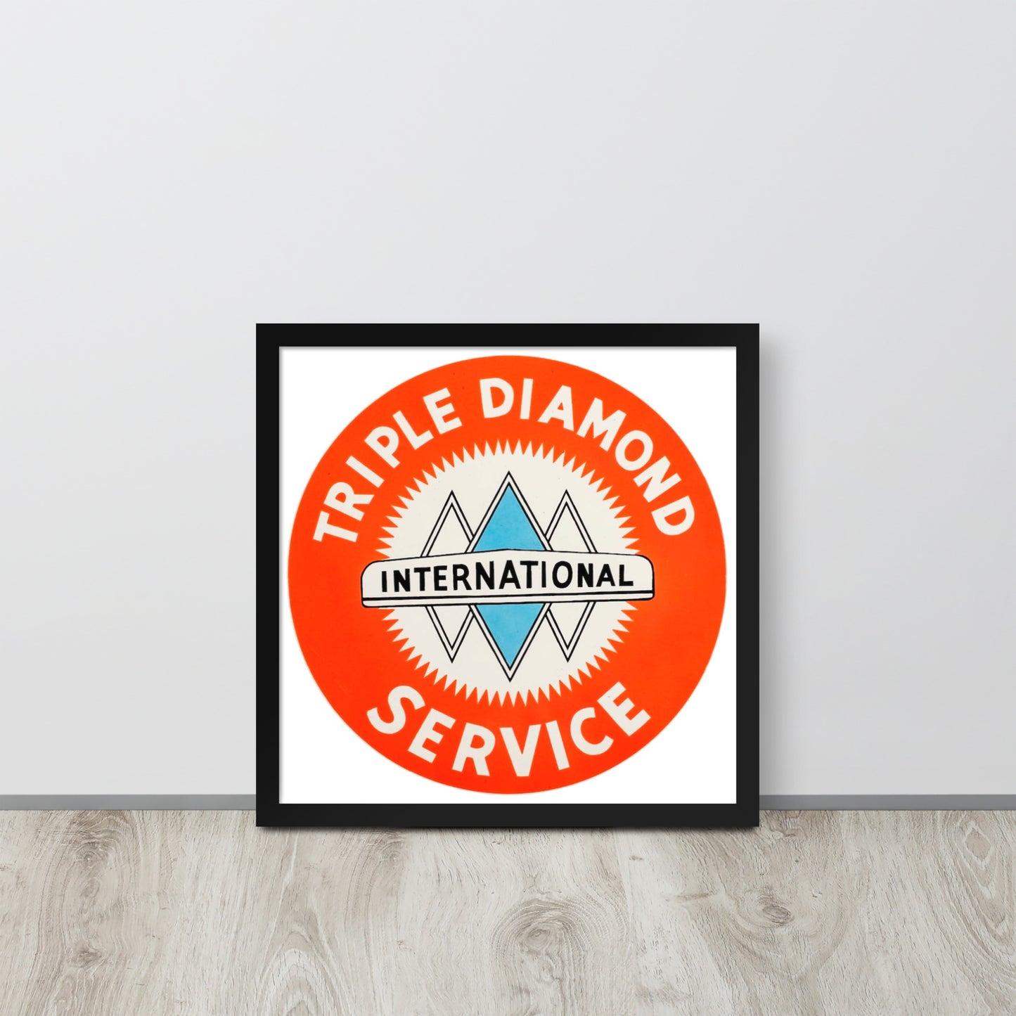 Triple Diamond Service Tin Style Framed poster